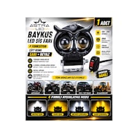 Baykuş Led Sis Farı Çakarlı 4 Fonksiyon Çift Renk Sarı-beyaz Moto-offroad-suv-iş Makinesi Açma Kapama Anahtarlı Baykuş Led Sis Farı Çakarlı 4 Fonksiyon Çift Renk Sarı-beyaz Moto-offroad-suv-iş Makinesi Açma Kapama Anahtarlı