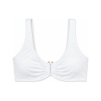 Büyük Beden U Telli Kadın Bikini Üst Beyaz