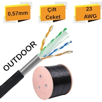Cat6 Kablo 305 Metre Çift Katman Koruma Dış Mekan Outdoor 0,57mm Ip Kamera Ve Güvenlik Sistemleri Cat6 Kablo 305 Metre Çift Katman Koruma Dış Mekan Outdoor 0,57mm Ip Kamera Ve Güvenlik Sistemleri