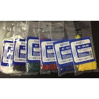 Gwest 2,5x100mm 10cm Renkli Plastik Cırt Kelepçe Kablo Bağı 6renk
