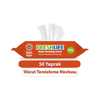 Freshlife Hasta Vücut Temizleme Islak Mendil Havlu 50 Yaprak Xl Freshlife Hasta Vücut Temizleme Islak Mendil Havlu 50 Yaprak Xl