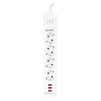 S-Link SPG403U 1.5M 750 Joule 3 USB 5V2.4A 4'lü Anahtarlı Akım Korumalı Priz S-Link SPG403U 1.5M 750 Joule 3 USB 5V2.4A 4'lü Anahtarlı Akım Korumalı Priz