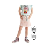 Denokids Pembe Denim Mini Kız Etek Pembe Denokids Pembe Denim Mini Kız Etek Pembe