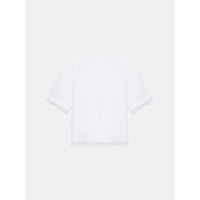 Dilvin 32826 Dantel Detaylı Kısa Kollu T-shirt-beyaz Dilvin 32826 Dantel Detaylı Kısa Kollu T-shirt-beyaz