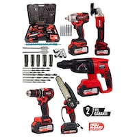 Kimmeer Plus KMP2026K5S Profesyonel 21V Matkap + Hilti + Taşlama + Somun Sıkma + Testere 5'lı Set Kırmızı Kimmeer Plus KMP2026K5S Profesyonel 21V Matkap + Hilti + Taşlama + Somun Sıkma + Testere 5'lı Set Kırmızı