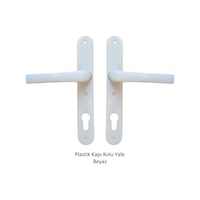 Pimapen Pvc Plastik Kapı Kolu Demirli Yale Beyaz