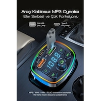 Bluetooth Araç Çakmaklık Fm Transmitter 48w Pd Hızlı Şarj Çift Mikrofon Araç Şarj Cihazı