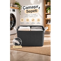 Porsima 0783 Still Çift Kulplu Çok Amaçlı Düzenleyici Sepet - Çamaşır, Oyuncak Ve Banyo Organizer Sepeti Antrasit Porsima 0783 Still Çift Kulplu Çok Amaçlı Düzenleyici Sepet - Çamaşır, Oyuncak Ve Banyo Organizer Sepeti Antrasit