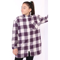 Toontoy Kız Çocuk Oduncu Gömlek Mor Toontoy Kız Çocuk Oduncu Gömlek Mor