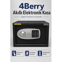 Elektronik Şifreli Çelik Kasa Duvar Ve Zemin Montajlı, Acil Anahtarlı, 9 Litre - Siyah Elektronik Şifreli Çelik Kasa Duvar Ve Zemin Montajlı, Acil Anahtarlı, 9 Litre - Siyah