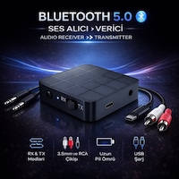 Polham Bluetooth 5.0 Ses Alıcı Ve Verici Rx/tx Tv İçin Kablosuz Kulaklık Adaptörü 3.5mm & Rca Destekli Polham Bluetooth 5.0 Ses Alıcı Ve Verici Rx/tx Tv İçin Kablosuz Kulaklık Adaptörü 3.5mm & Rca Destekli