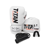 Titan Sport Model 3 Beyaz Boks Eldiveni+dişlik Seti+atlama İpi Çok Renkli Titan Sport Model 3 Beyaz Boks Eldiveni+dişlik Seti+atlama İpi Çok Renkli