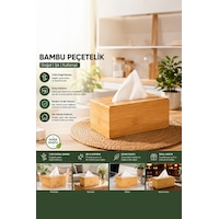 Porsima 0006 Bambu Peçetelik Ahşap Dekoratif Peçetelik Porsima 0006 Bambu Peçetelik Ahşap Dekoratif Peçetelik