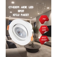 Ct-5204 Akik Led Spot 7w Beyaz Kasa Günışığı - 10 Lu Paket Ct-5204 Akik Led Spot 7w Beyaz Kasa Günışığı - 10 Lu Paket