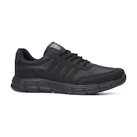 Günlük Erkek Yetişkin Sneaker Spor Ayakkabı Bağcıklı Büyük Numara Rahat Esnek 050c Siyah