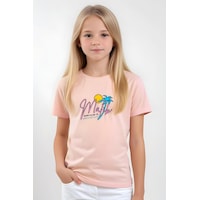 Fyk Kids Kız Çocuk Basic Malibu Baskılı T-shirt Somon