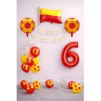 Sarı Kırmızı Futbol Temalı 6 Yaş Doğum Günü Balon Seti Sarı - Kırmızı Sarı Kırmızı Futbol Temalı 6 Yaş Doğum Günü Balon Seti Sarı - Kırmızı