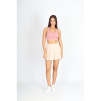 Soft&Basic Bol Kesim İçi Taytlı Cep Detaylı Sporcu Şort Etek Pembe Soft&Basic Bol Kesim İçi Taytlı Cep Detaylı Sporcu Şort Etek Pembe