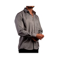 Dicotto Koyu Gri Büyük Beden Rahat Kesim Micro Kumaş Kol Düğmeli Regular Fit Erkek Gömlek - 190-7 001 Dicotto Koyu Gri Büyük Beden Rahat Kesim Micro Kumaş Kol Düğmeli Regular Fit Erkek Gömlek - 190-7 001