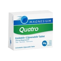 Quatro Magnesium 250mg 32 Çiğneme Tableti Quatro Magnesium 250mg 32 Çiğneme Tableti