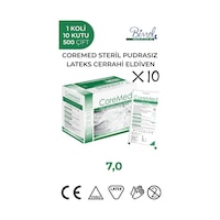 Steril Cerrahi Lateks Pudrasız Eldiven 7 Beden 1 Koli-10 Paket-500 Çift Steril Cerrahi Lateks Pudrasız Eldiven 7 Beden 1 Koli-10 Paket-500 Çift