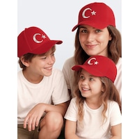 Denokids Unisex Çocuk Ay Yıldız Bayrak Kırmızı Şapka Renkli Denokids Unisex Çocuk Ay Yıldız Bayrak Kırmızı Şapka Renkli