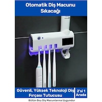Pratik Usb Şarjlı ve Güneş Enerjili Otomatik Diş Macunu Sıkacağı 4 Adet Diş Fırçalığı Tutucu Diğer Pratik Usb Şarjlı ve Güneş Enerjili Otomatik Diş Macunu Sıkacağı 4 Adet Diş Fırçalığı Tutucu Diğer