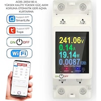 Tuya Destekli Akıllı Wifi Yüksek Voltaj Güç Tüketim 63 Amper Tuya Destekli Akıllı Wifi Yüksek Voltaj Güç Tüketim 63 Amper