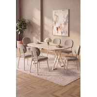 Hooli 90x168 Traverten Mdf Masa, Metal X Ayak, Metal Sandalye, 6 Kişilik Mutfak Masası Takımı Ve Yemek Masası Takımı Cappuccino Hooli 90x168 Traverten Mdf Masa, Metal X Ayak, Metal Sandalye, 6 Kişilik Mutfak Masası Takımı Ve Yemek Masası Takımı Cappuccino