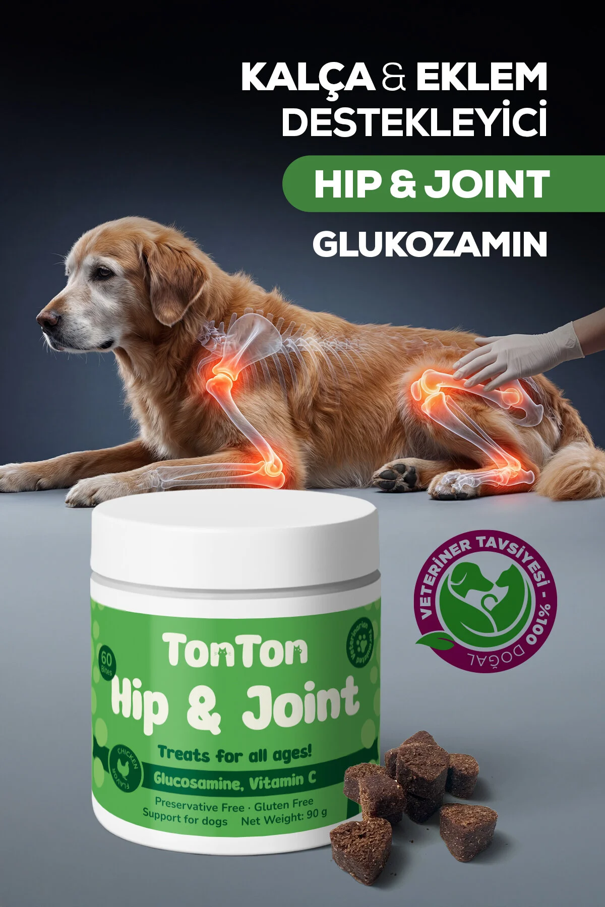 Köpekler İçin Glukozamin 60 Tablet Kalça & Eklem Destekleyici Hip Joint Takviye Köpekler İçin Glukozamin 60 Tablet Kalça & Eklem Destekleyici Hip Joint Takviye