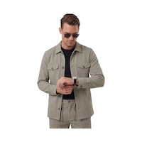 Deep Sea Deepsea Yeşil Slim Fit Gofre Dokulu Yazlık Spor Takım Elbise Yarım Astarlı Likralı 2 Li Kombin 2604007 Deep Sea Deepsea Yeşil Slim Fit Gofre Dokulu Yazlık Spor Takım Elbise Yarım Astarlı Likralı 2 Li Kombin 2604007