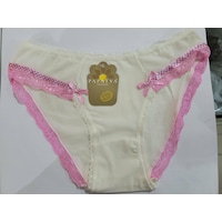 Papatya Tül Dantel Kadın Slip Külot V53 Krem - Pembe Papatya Tül Dantel Kadın Slip Külot V53 Krem - Pembe