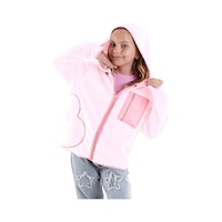 Denokids Kalp Cepli Kız Çocuk Pembe Peluş Mont Renkli Denokids Kalp Cepli Kız Çocuk Pembe Peluş Mont Renkli