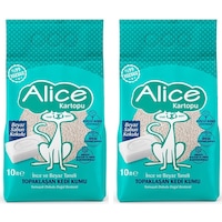 Alice Kartopu İnce Taneli Kedi Kumu Beyaz Sabun Kokulu 2 x 10 L Alice Kartopu İnce Taneli Kedi Kumu Beyaz Sabun Kokulu 2 x 10 L