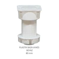 Plastik Baza Ayağı, Beyaz, 8 Cm Beyaz Plastik Baza Ayağı, Beyaz, 8 Cm Beyaz
