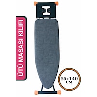 Ütü Masası Kılıfı Büyük Boy İpli Stoperli Keçeli Kılıfı Örtüsü Bezi 55x140cm Grey Koyu Gri Ütü Masası Kılıfı Büyük Boy İpli Stoperli Keçeli Kılıfı Örtüsü Bezi 55x140cm Grey Koyu Gri