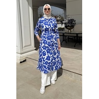 Rabia Şamlı Doğa Tunik Saks Normal Rabia Şamlı Doğa Tunik Saks Normal
