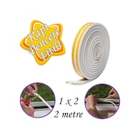 1x2 2 Metre Kapı Pencere Bandı Beyaz Fitili Yapışkanlı Soğuk Izolasyon Bant 1x2 2 Metre Kapı Pencere Bandı Beyaz Fitili Yapışkanlı Soğuk Izolasyon Bant