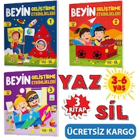 Beyin Geliştirme Etkinlikleri Yaz-Sil Kitaplar 3-6 Yaş Beyin Geliştirme Etkinlikleri Yaz-Sil Kitaplar 3-6 Yaş