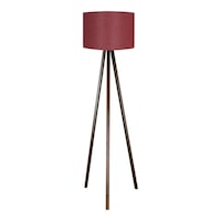 Tripod Abajur Yuvarlak Kumaş Bordo Başlık Kahve Ayak Ly536 Tripod Abajur Yuvarlak Kumaş Bordo Başlık Kahve Ayak Ly536