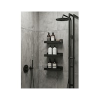 3'lü Metal Duvar Rafı Seti Modern Banyo Ve Mutfak Düzenleyici Baharatlık Şampuanlık Rafı Mat Siyah 30 Cm 3'lü Metal Duvar Rafı Seti Modern Banyo Ve Mutfak Düzenleyici Baharatlık Şampuanlık Rafı Mat Siyah 30 Cm