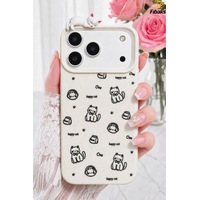 Fibaks iPhone 17 Pro Max Uyumlu Kılıf 3d Uyuyan Kedi Figürlü Happy Cat Desenli Darbe Emici Esnek Silikon Krem Fibaks iPhone 17 Pro Max Uyumlu Kılıf 3d Uyuyan Kedi Figürlü Happy Cat Desenli Darbe Emici Esnek Silikon Krem