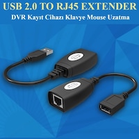 Usb Extender - Cat5 / Cat6 Kablosu Üzerinden Lan Uzatma Adaptörü Usb Extender - Cat5 / Cat6 Kablosu Üzerinden Lan Uzatma Adaptörü