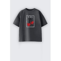 Monila Kız Çocuk Kiraz Baskılı Bisiklet Yaka Pamuklu Tshirt Antrasit Monila Kız Çocuk Kiraz Baskılı Bisiklet Yaka Pamuklu Tshirt Antrasit