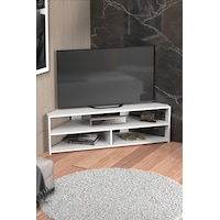 Tv Sehpası Köşe Tv Ünitesi Beyaz Beyaz Tv Sehpası Köşe Tv Ünitesi Beyaz Beyaz