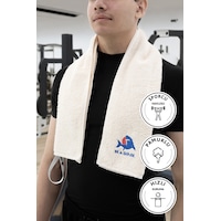 Sporcu Antrenman Havlusu Gym Fitness Plates Boks Tenis Spor Havlu Krem Sporcu Antrenman Havlusu Gym Fitness Plates Boks Tenis Spor Havlu Krem