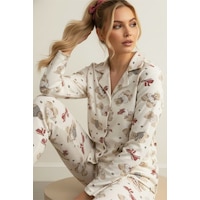 Siyah İnci Yumuşak Tuşe Kışlık Fitilli Düğmeli Pamuklu Örme Pijama Takım 7980 Ayıcık Desen Siyah İnci Yumuşak Tuşe Kışlık Fitilli Düğmeli Pamuklu Örme Pijama Takım 7980 Ayıcık Desen