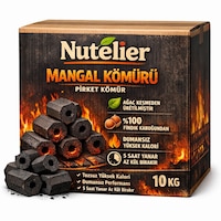 Nutelier Fındık Kabuğu Briket Mangal Kömürü 10 Kg Nutelier Fındık Kabuğu Briket Mangal Kömürü 10 Kg