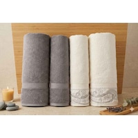 Özdilek Paısley Gümüş-krem Gümüş Best Set Hamam Takımı Özdilek Paısley Gümüş-krem Gümüş Best Set Hamam Takımı