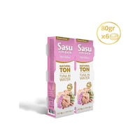 Sasu Light Suda Ton Balığı Bütün Dilim 6 x 80 G Sasu Light Suda Ton Balığı Bütün Dilim 6 x 80 G